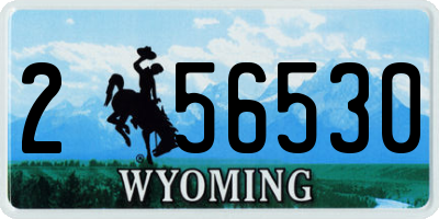 WY license plate 256530