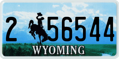 WY license plate 256544