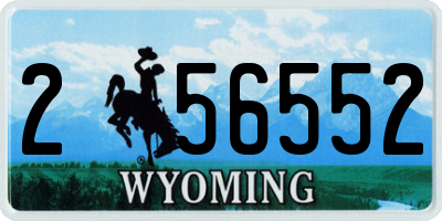 WY license plate 256552