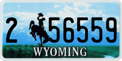 WY license plate 256559