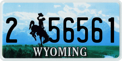 WY license plate 256561