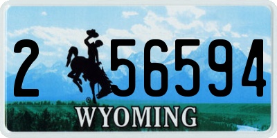 WY license plate 256594