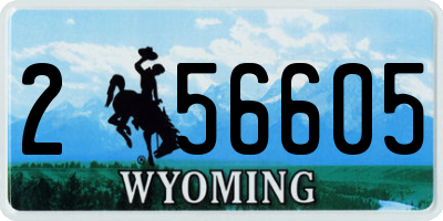 WY license plate 256605
