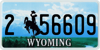 WY license plate 256609