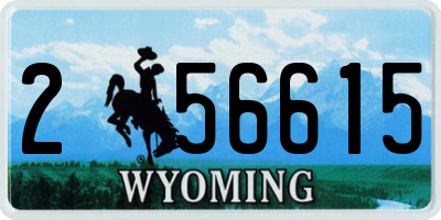 WY license plate 256615