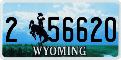 WY license plate 256620