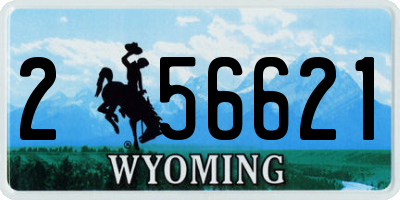 WY license plate 256621