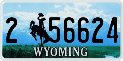 WY license plate 256624
