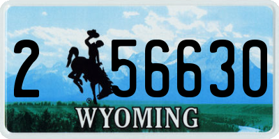 WY license plate 256630