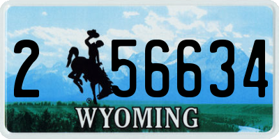 WY license plate 256634