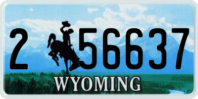 WY license plate 256637