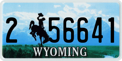 WY license plate 256641