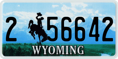 WY license plate 256642