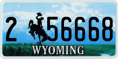 WY license plate 256668
