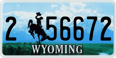 WY license plate 256672