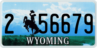 WY license plate 256679