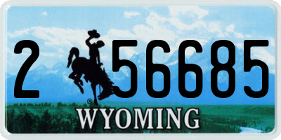 WY license plate 256685