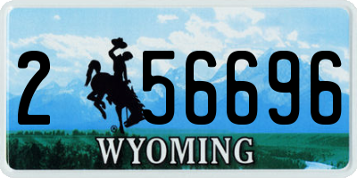 WY license plate 256696