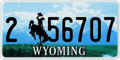 WY license plate 256707