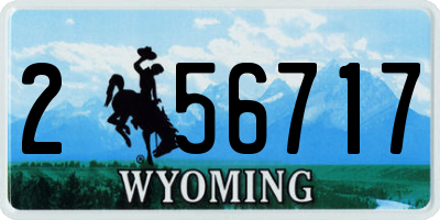WY license plate 256717