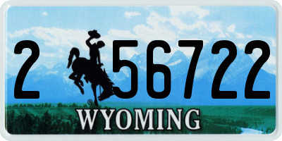 WY license plate 256722