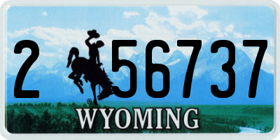 WY license plate 256737