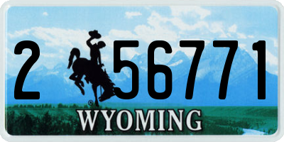 WY license plate 256771