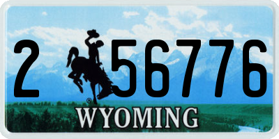 WY license plate 256776