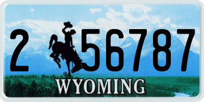 WY license plate 256787