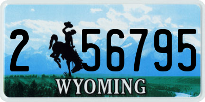 WY license plate 256795