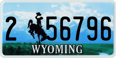 WY license plate 256796