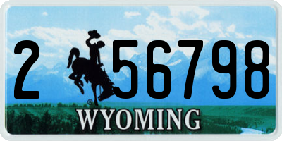 WY license plate 256798