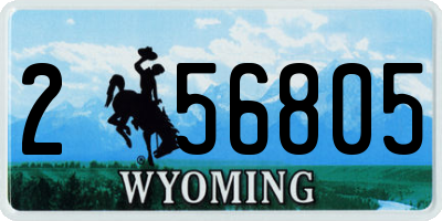 WY license plate 256805