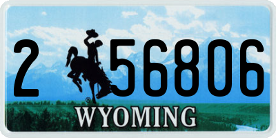 WY license plate 256806