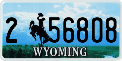 WY license plate 256808