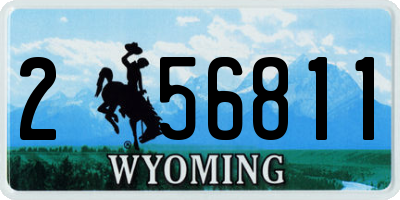 WY license plate 256811