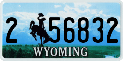 WY license plate 256832