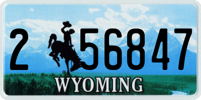 WY license plate 256847
