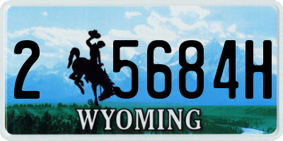 WY license plate 25684H