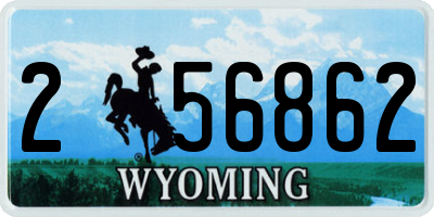 WY license plate 256862