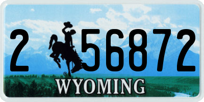 WY license plate 256872