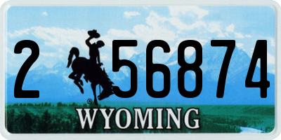 WY license plate 256874