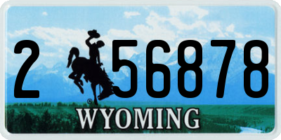 WY license plate 256878