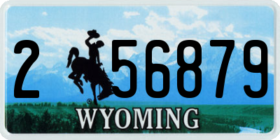 WY license plate 256879