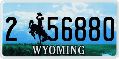 WY license plate 256880