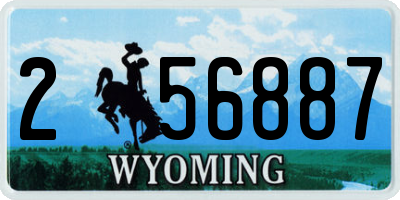 WY license plate 256887