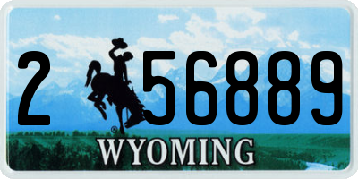 WY license plate 256889