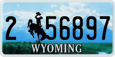 WY license plate 256897
