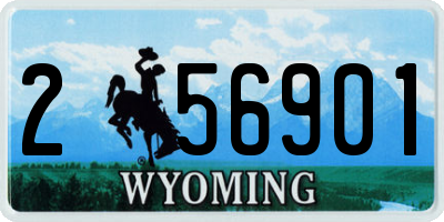 WY license plate 256901