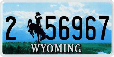 WY license plate 256967